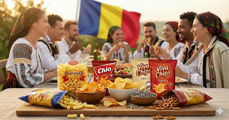 Cipsuri, pufuleti si snacksuri romanesti online in Europa.