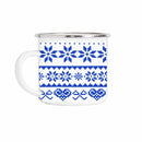 Cana emailata – motiv tradtional albastru - Delumani - Magazin Online Romanesc 